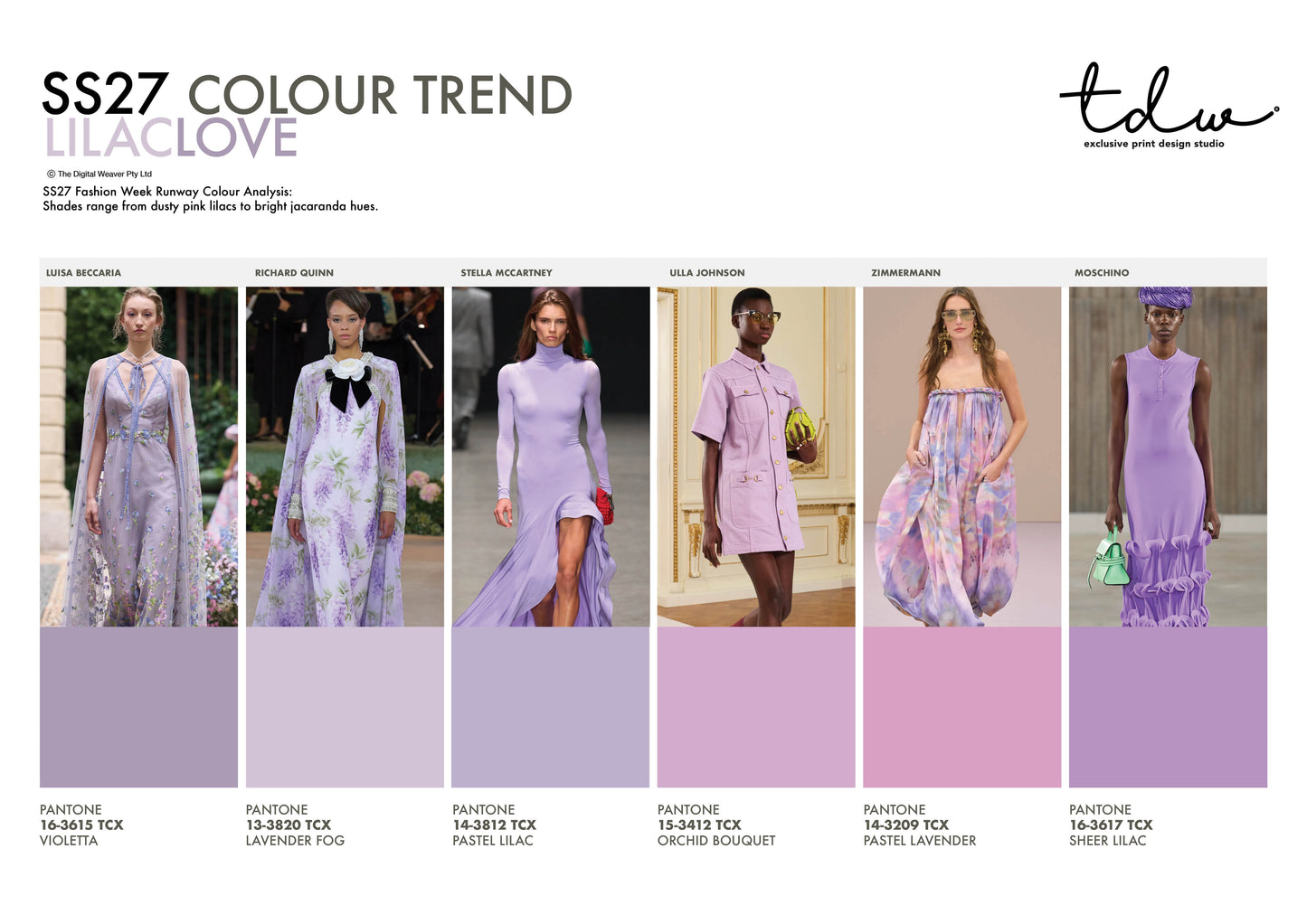 SS27 COLOUR TREND Lilac Love A3 Trend Board Digital File