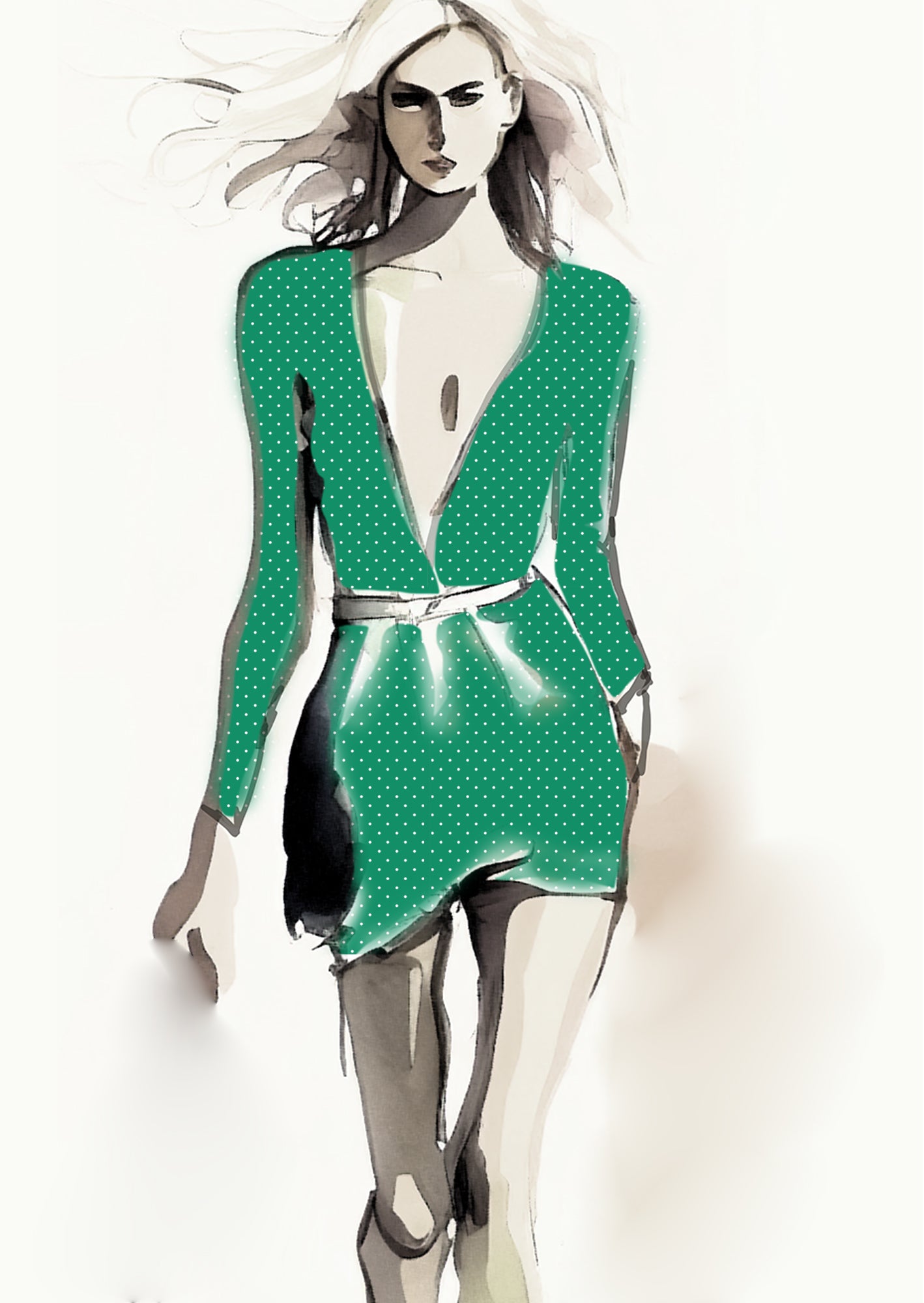 Spot Design - 5mm - Fern & White