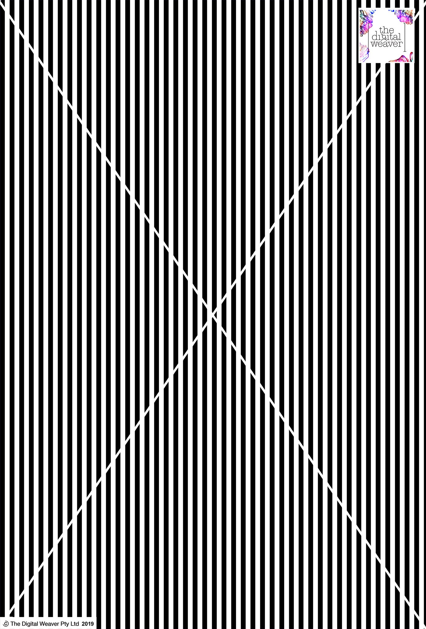 Stripe Vertical - 5mm - Black & White