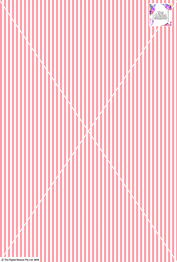 Stripe Vertical - 5mm - Rose & White