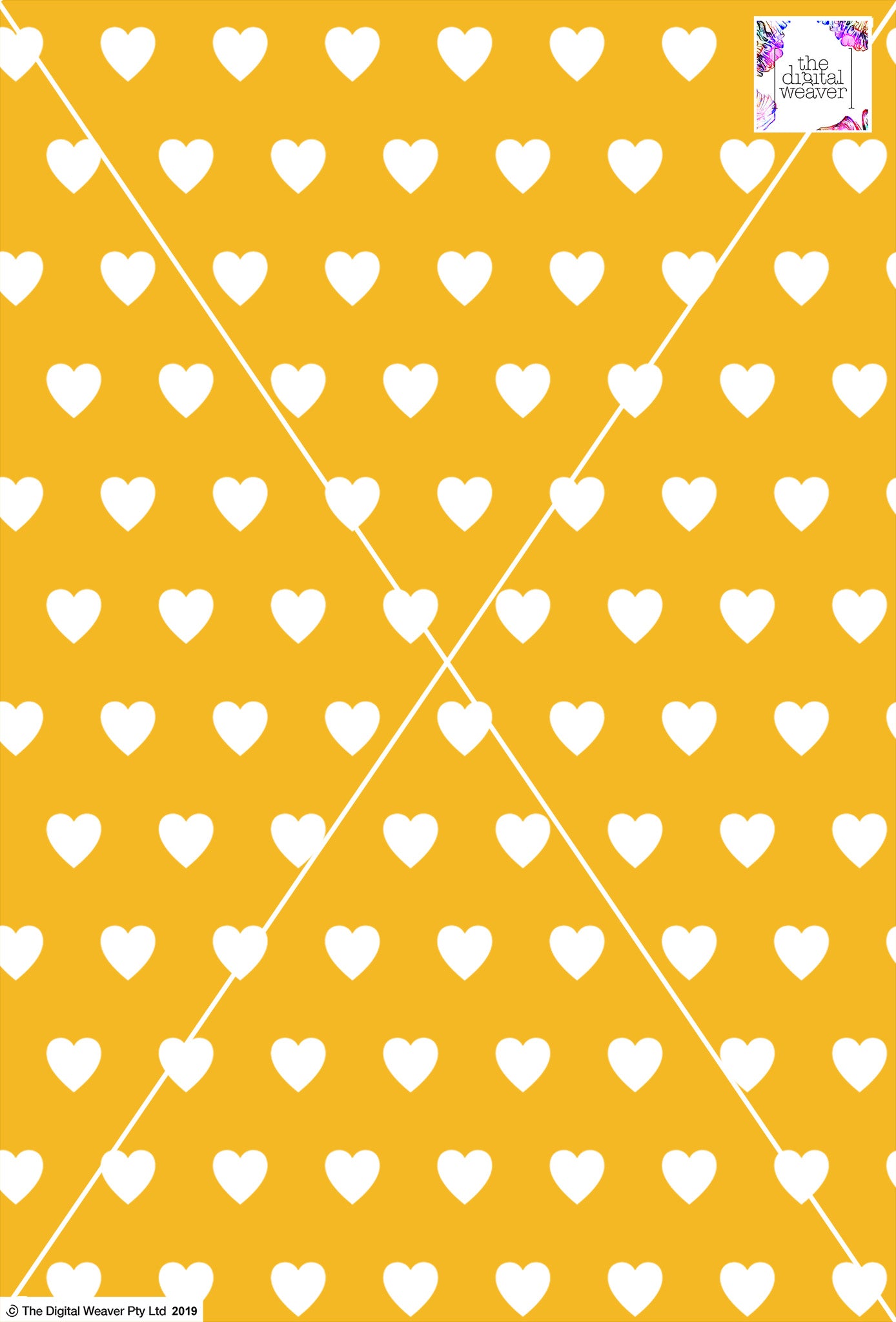 Heart Design - 3cm - Sun& White