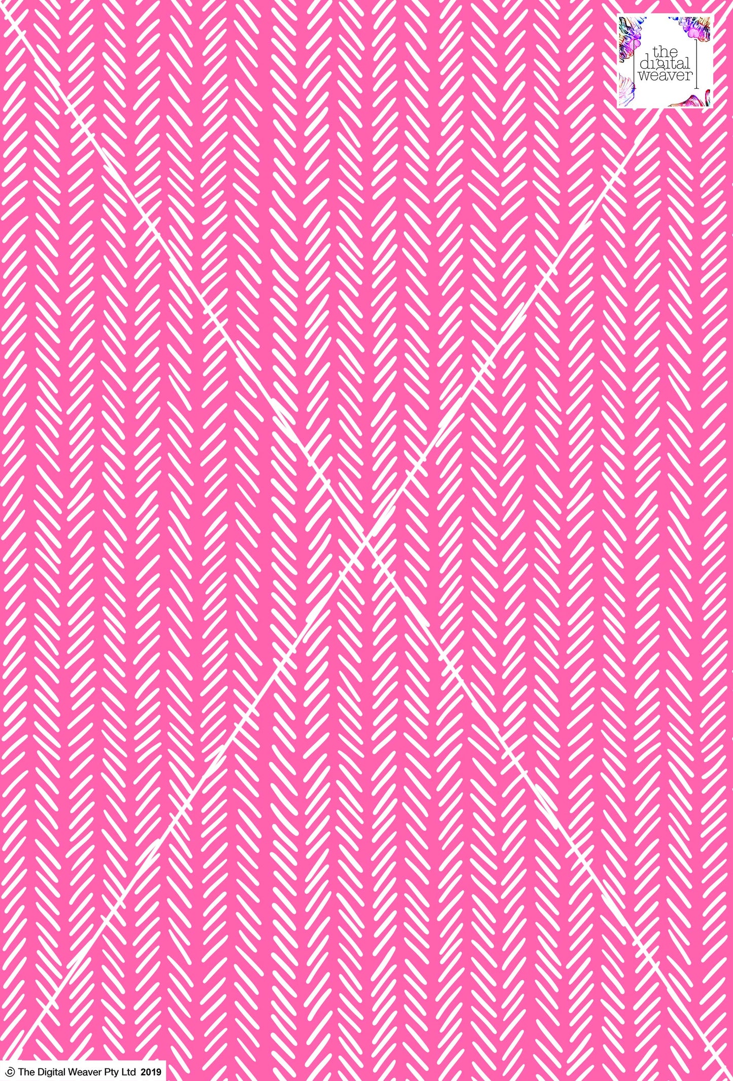 Tribal Lines Design - 10mm - Hot Pink