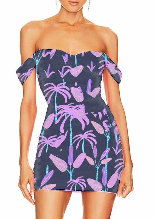 TDW3694_CS016 Rio Palm trees Conversational Exclusive Print Design