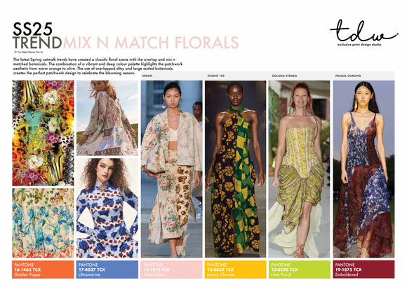 SS25 Mix n Match Florals A3 Trend Board Digital File