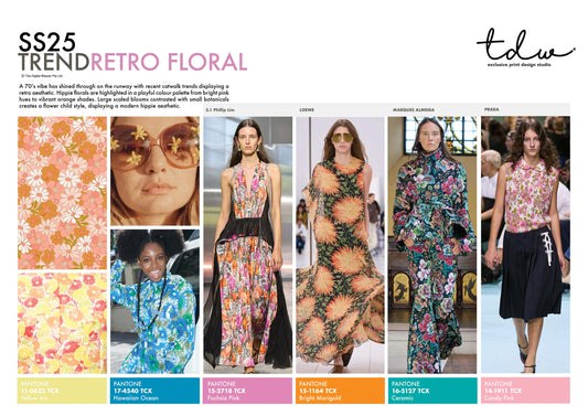 SS25 Retro Floral A3 Trend Board Digital File