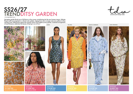 SS26/27 DITSY GARDEN A3 Trend Board Digital File