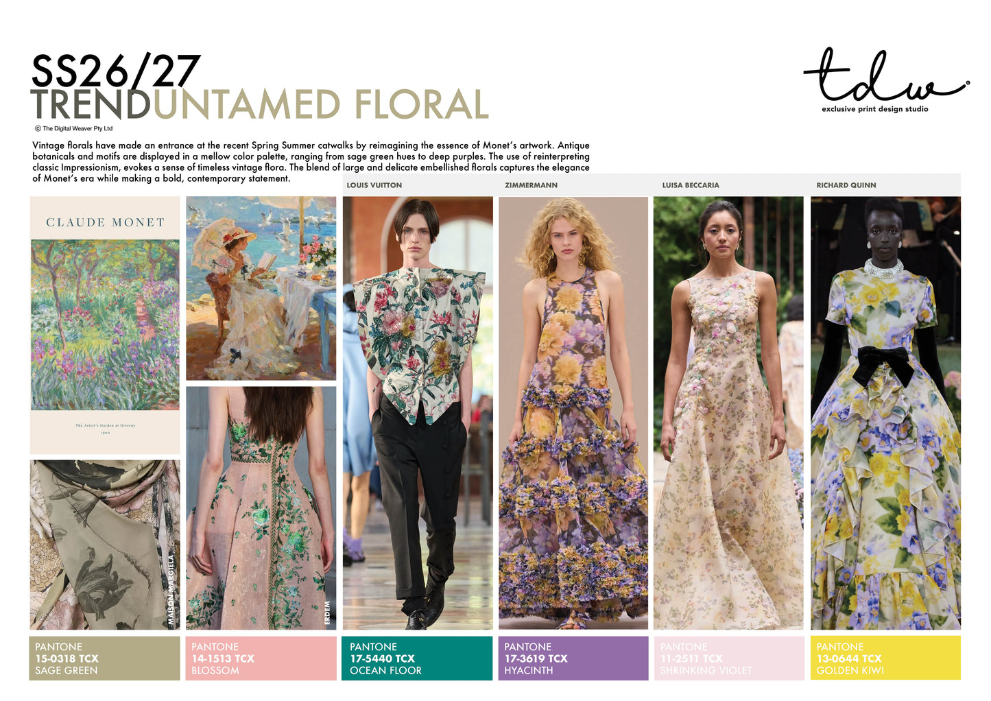 SS26/27 UNTAMED FLORAL A3 Trend Board Digital File