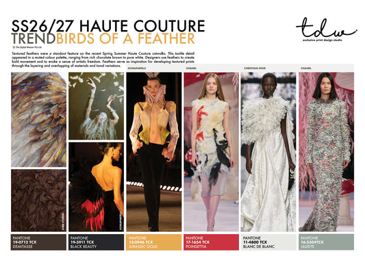 SS26/27 HAUTE COUTURE BIRDS OF A FEATHER A3 Trend Board Digital File