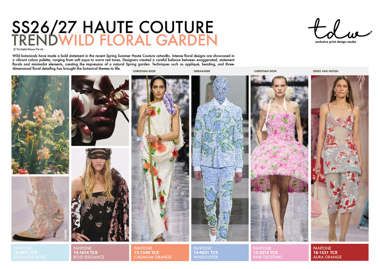SS26/27 HAUTE COUTURE WILD GARDEN A3 Trend Board Digital File