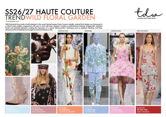SS26/27 HAUTE COUTURE WILD GARDEN A3 Trend Board Digital File