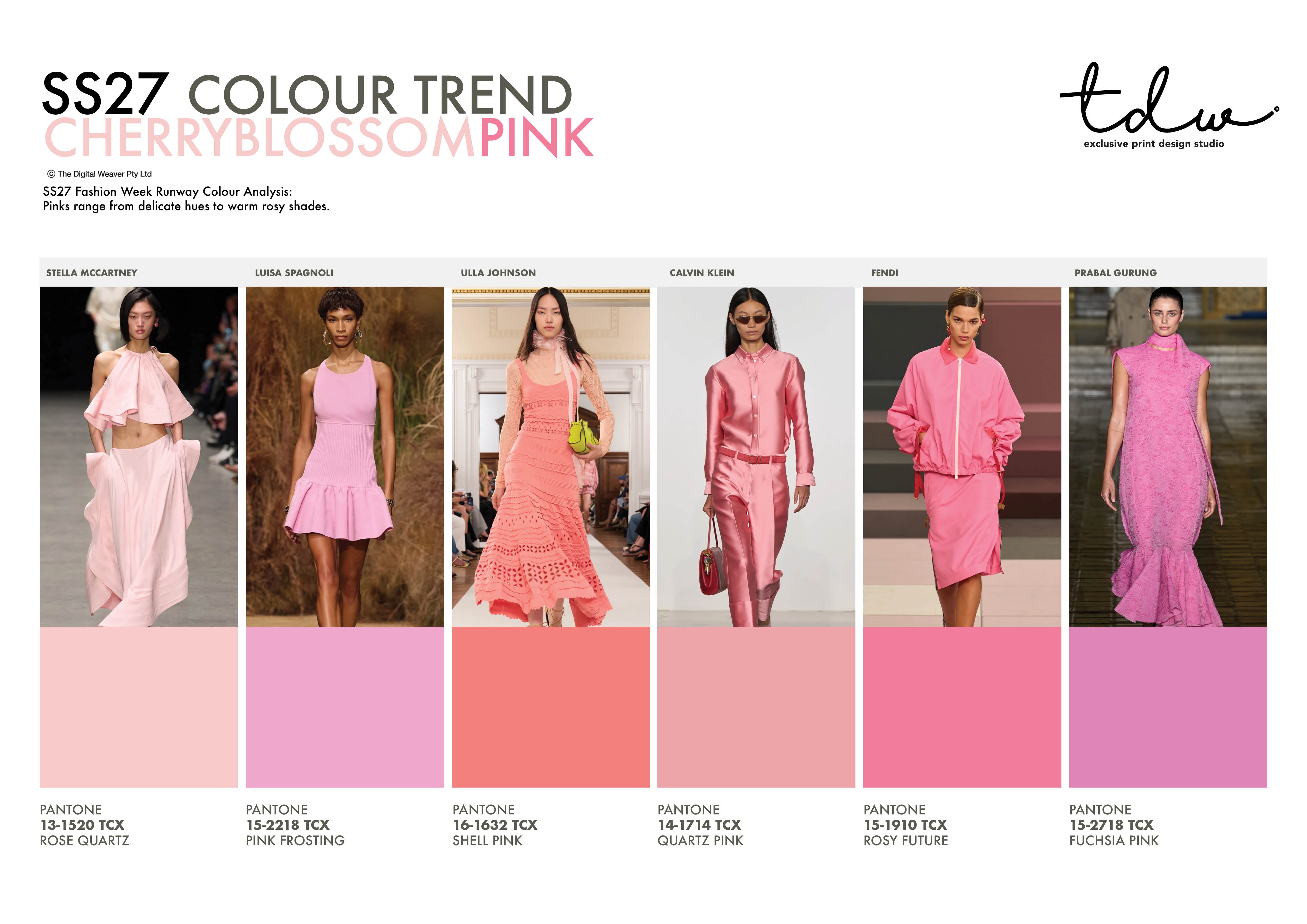 SS27 COLOUR TREND Cherry Blossom Pink A3 Trend Board Digital File – The ...