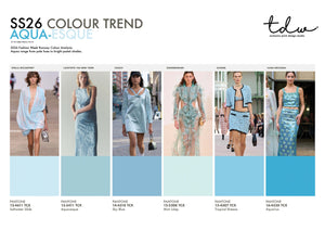 SS26 COLOUR TREND Aqua-esque A3 Trend Board Digital File