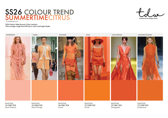 SS26 COLOUR TREND Summertime Citrus A3 Trend Board Digital File