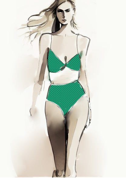 Spot Design - 3mm - Fern & White