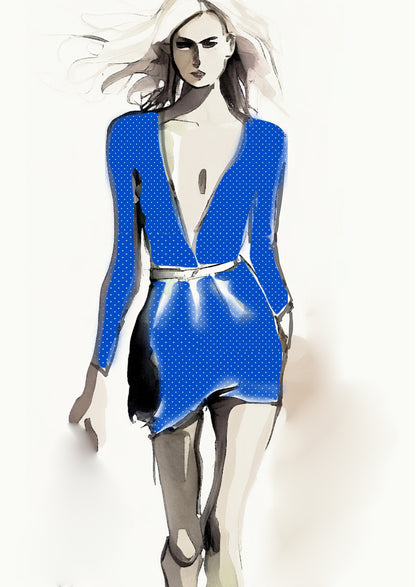 Spot Design - 3mm - Cobalt & White