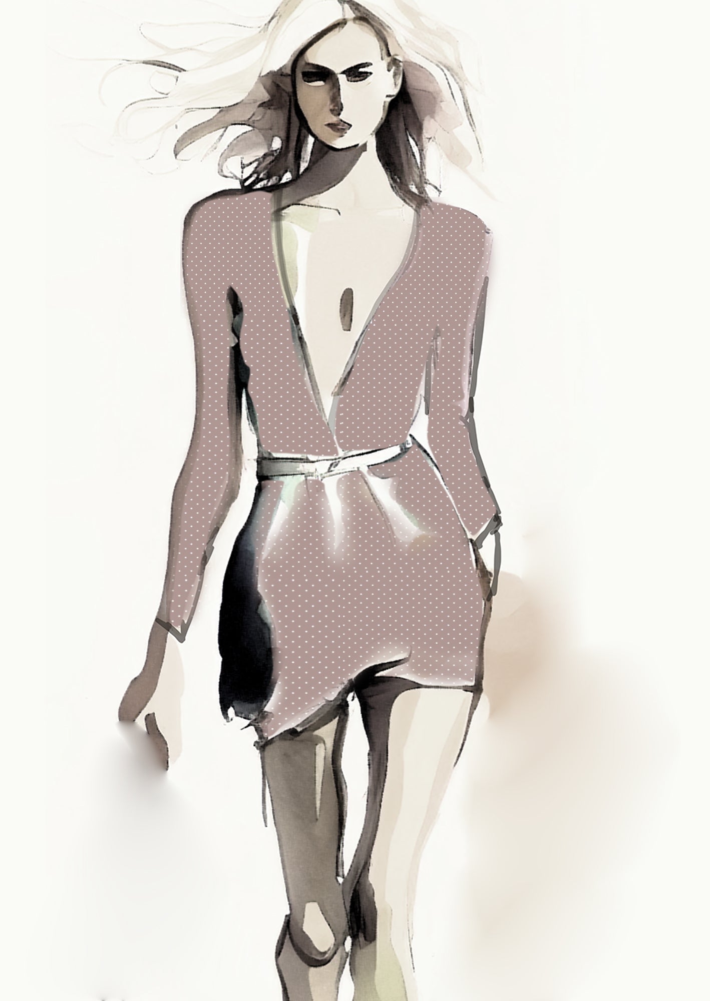 Spot Design - 3mm - Latte & White