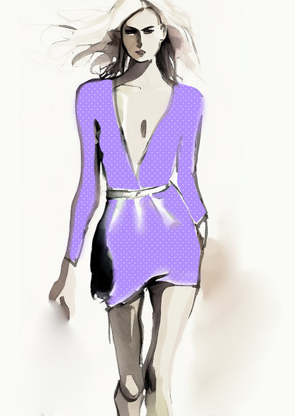Spot Design - 5mm - Lilac & White