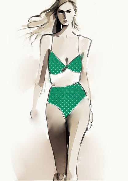 Spot Design - 8mm - Fern & White