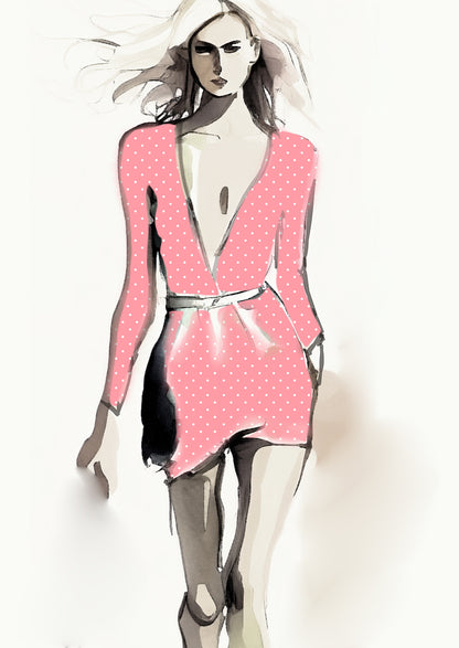 Spot Design - 8mm - Rose & White