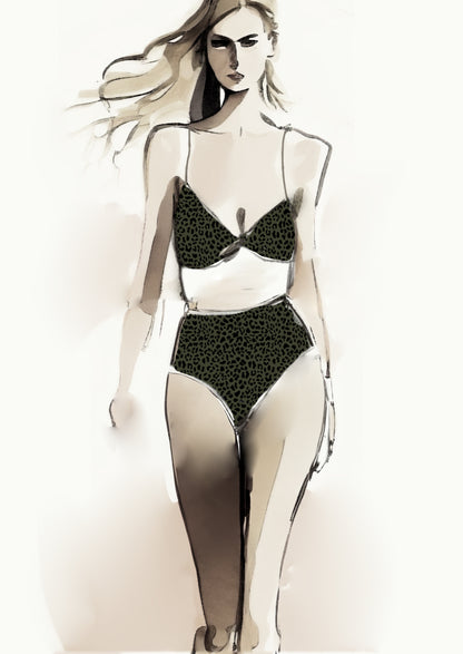 Cheetah Design - 10mm - Khaki & Black