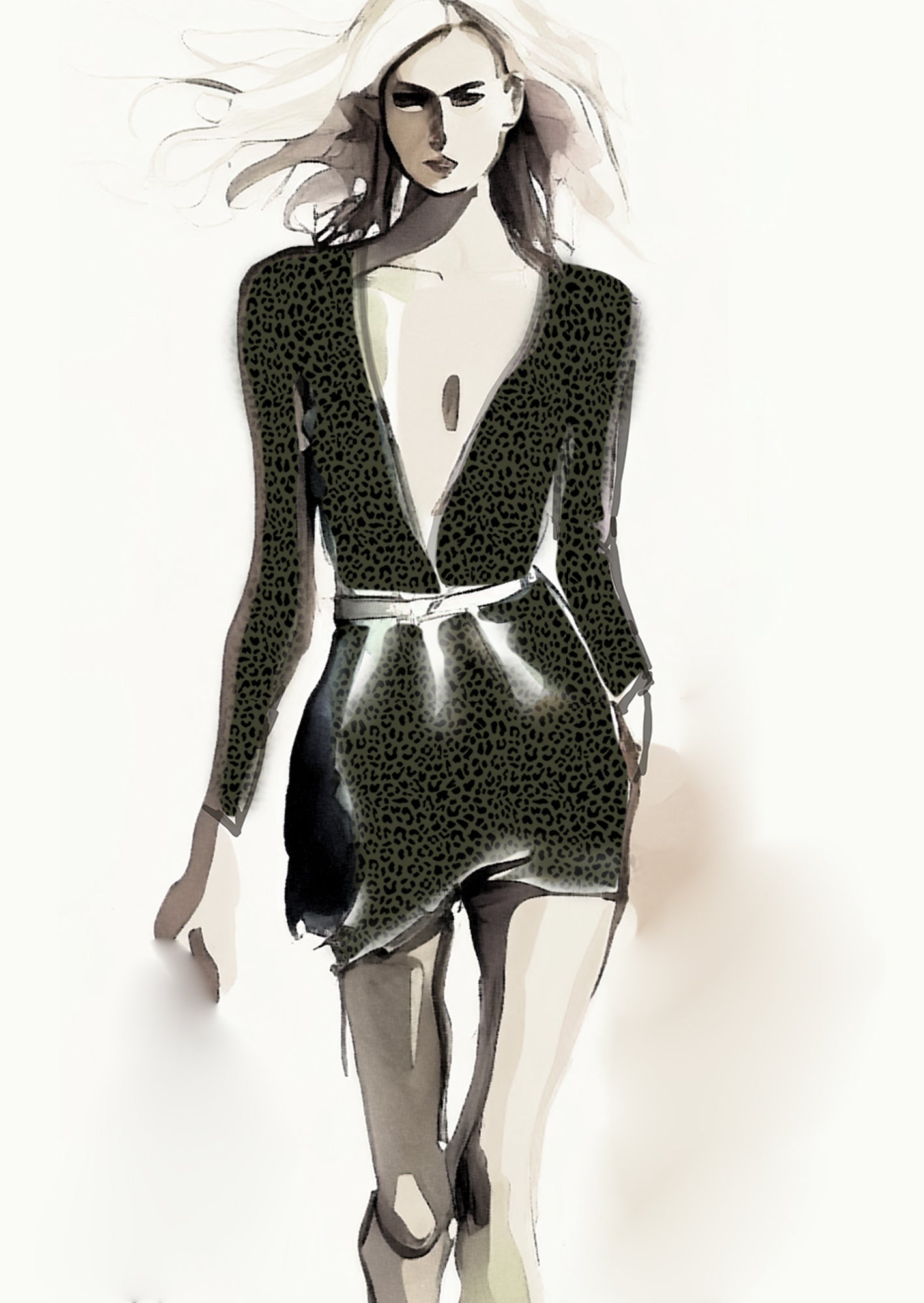 Cheetah Design - 10mm - Khaki & Black