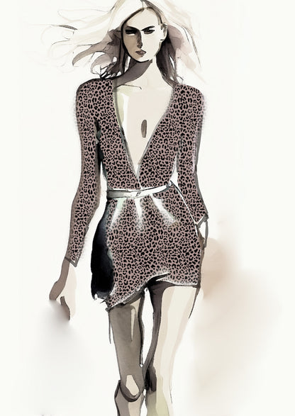 Cheetah Design - 10mm - Latte & Black