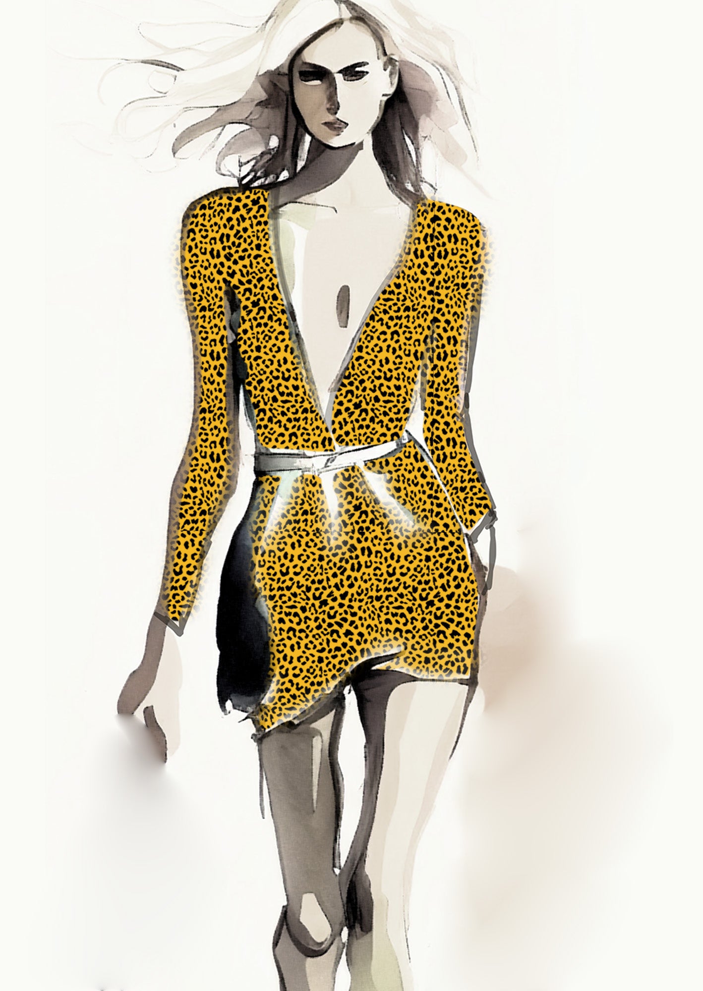 Cheetah Design - 10mm - Sun & Black