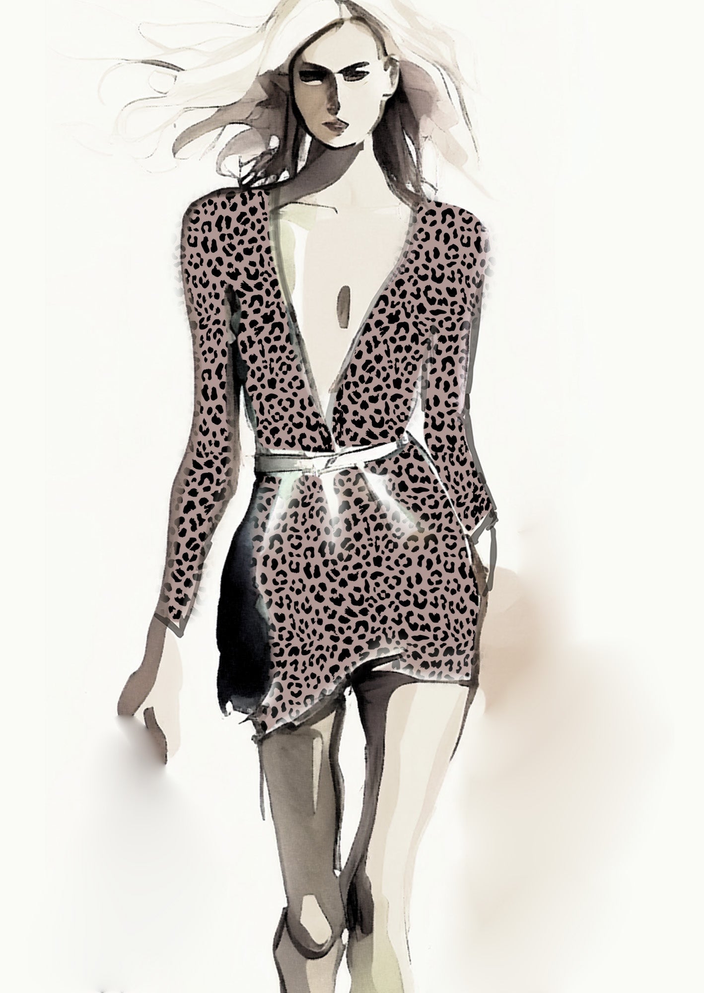Cheetah Design - 20mm - Latte & Black