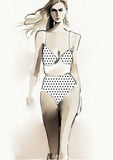 Heart Design 1cm - White & Black