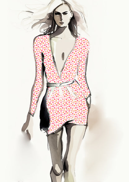 Ditsy Floral - 10mm - White & Pinks