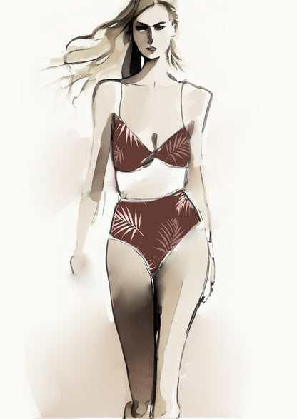 Tropical Leaf - 100mm - Chocolate