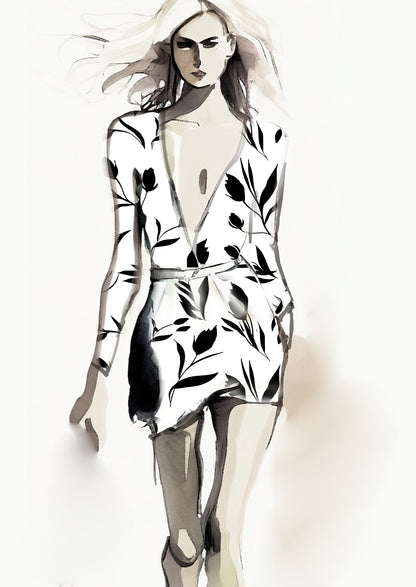 Floral Tulip - 100mm - White