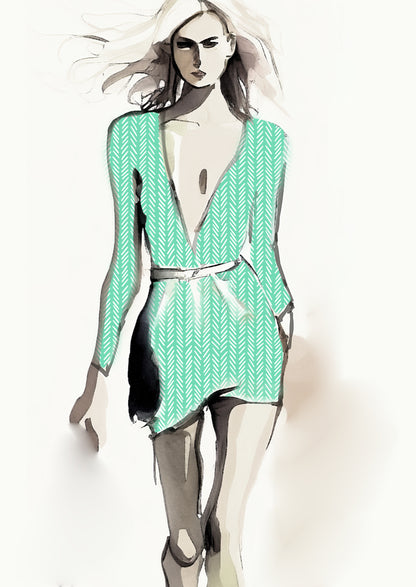 Tribal Lines Design - 10mm - Mint