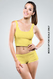 Gingham Check  - 5mm - Sun & White