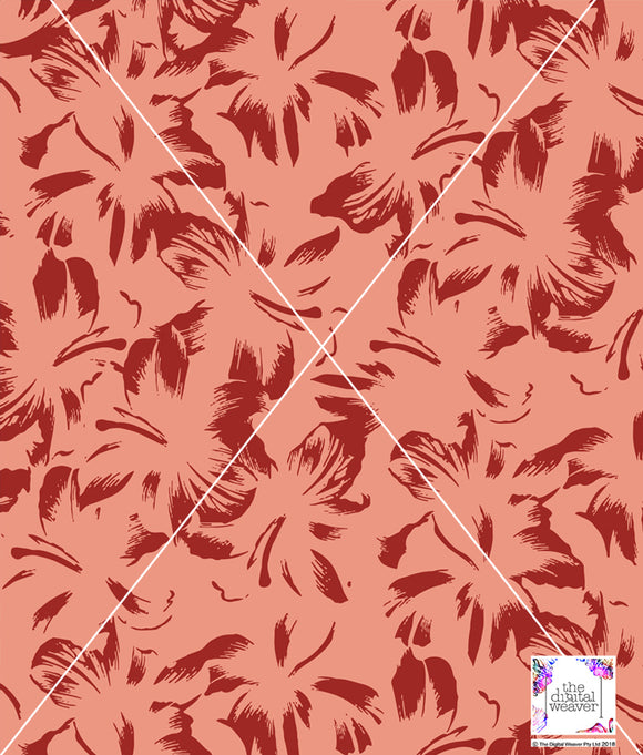 TDW1408 Hibiscus Shadows Tonal Floral Exclusive Print Design