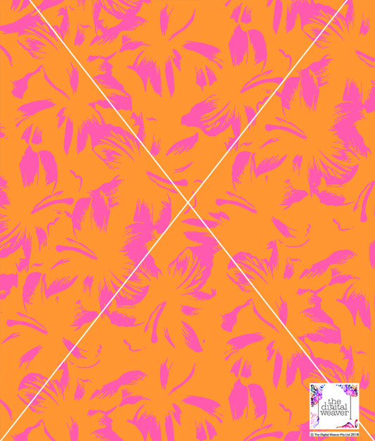 TDW1408 Hibiscus Shadows Tonal Floral Exclusive Print Design