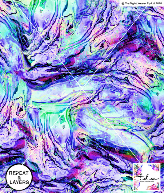 TDW1916B Underwater Marble Exclusive Print Design