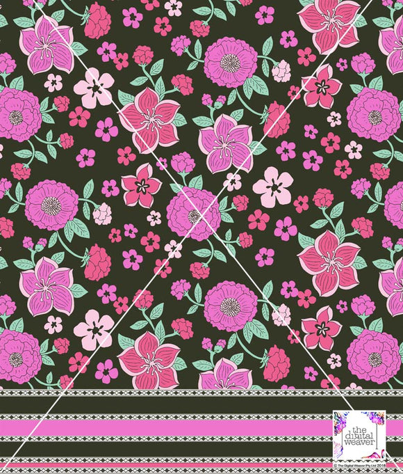 TDW1999_RY062 T Springtime Love floral & Border Exclusive Print Design