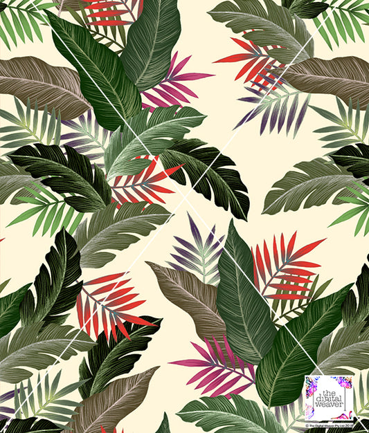 TDW2128_RY093 Retro Jungle Leaf Exclusive Print Design