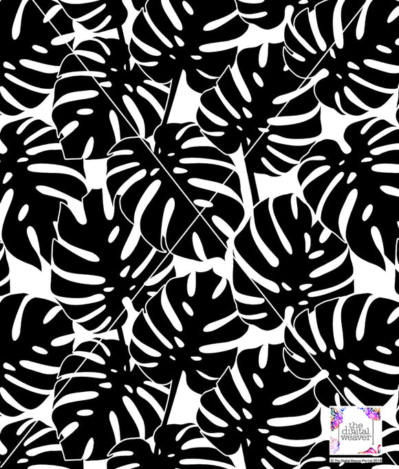 TDW2201_MS008 Monstera Deliciosa Leaf Pattern Exclusive Print Design
