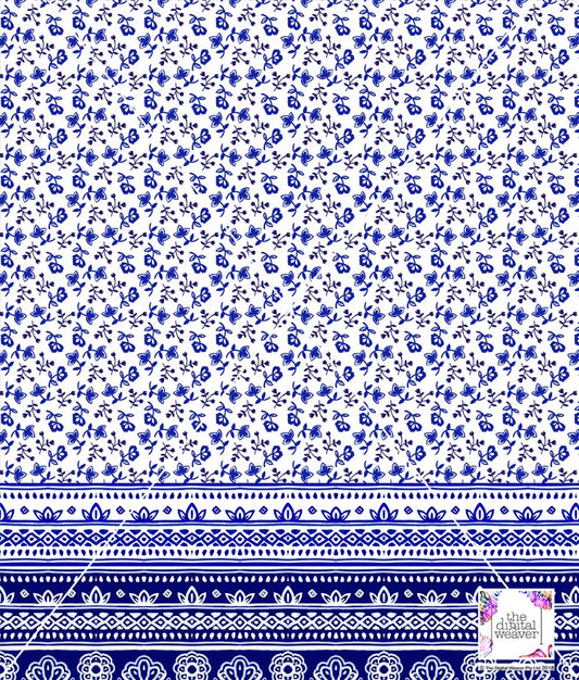 TDW2294_RY112 T Prairie Fields ditsy & Border Exclusive Print Design