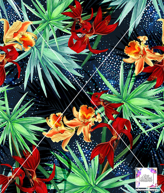 TDW2424 Amalfi Postcards Tropical Floral Exclusive Print Design