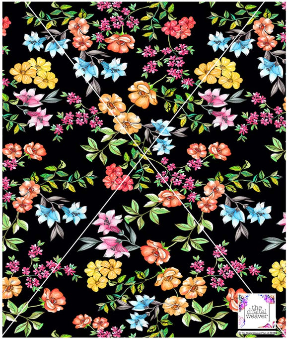TDW2657_MS059 Midnight Garden Floral Exclusive Print Design