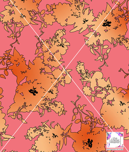 TDW2696 Shadow Garden Floral Exclusive Print Design