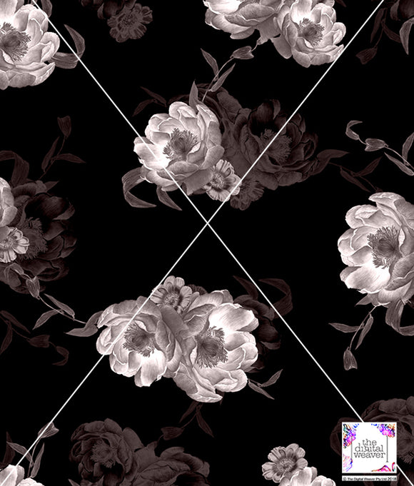 TDW2699 Noir Peony Floral Exclusive Print Design