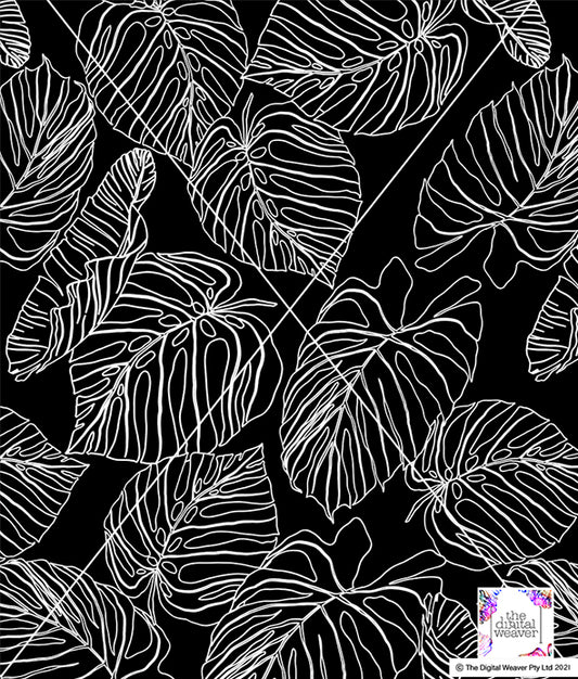 TDW3320_MA140 Linework Jungle Leaf Print Exclusive Print Design