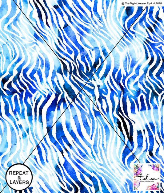 TDW2777B_MA Zebra Waves Skin Exclusive Print Design