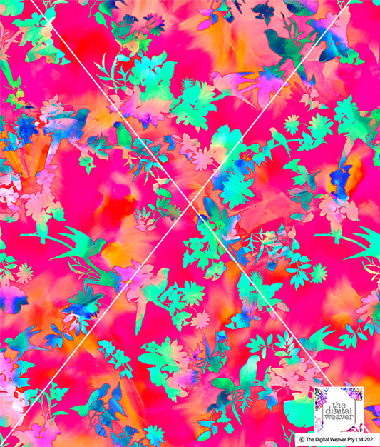 TDW2798_MA041 Tie dye Birdie Tropical Exclusive Print Design