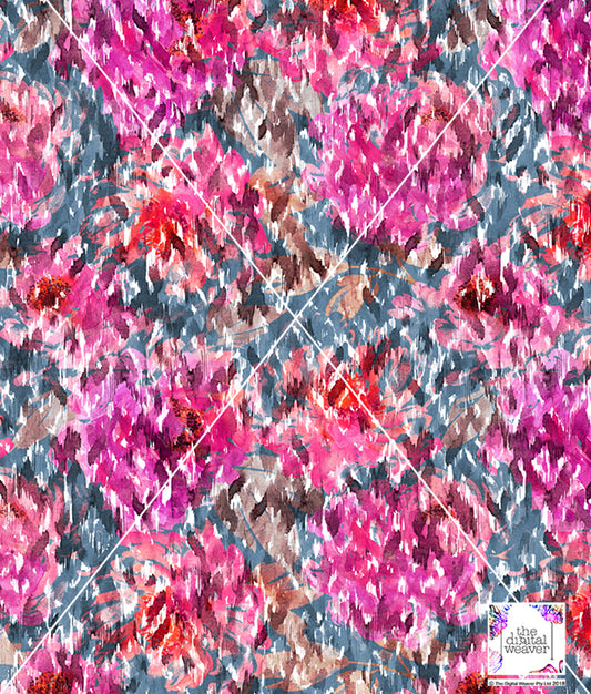 TDW2859MA Floral Ikat Exclusive Print Design