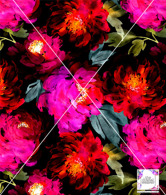 TDW2862MA Dark Romance Floral Exclusive Print Design